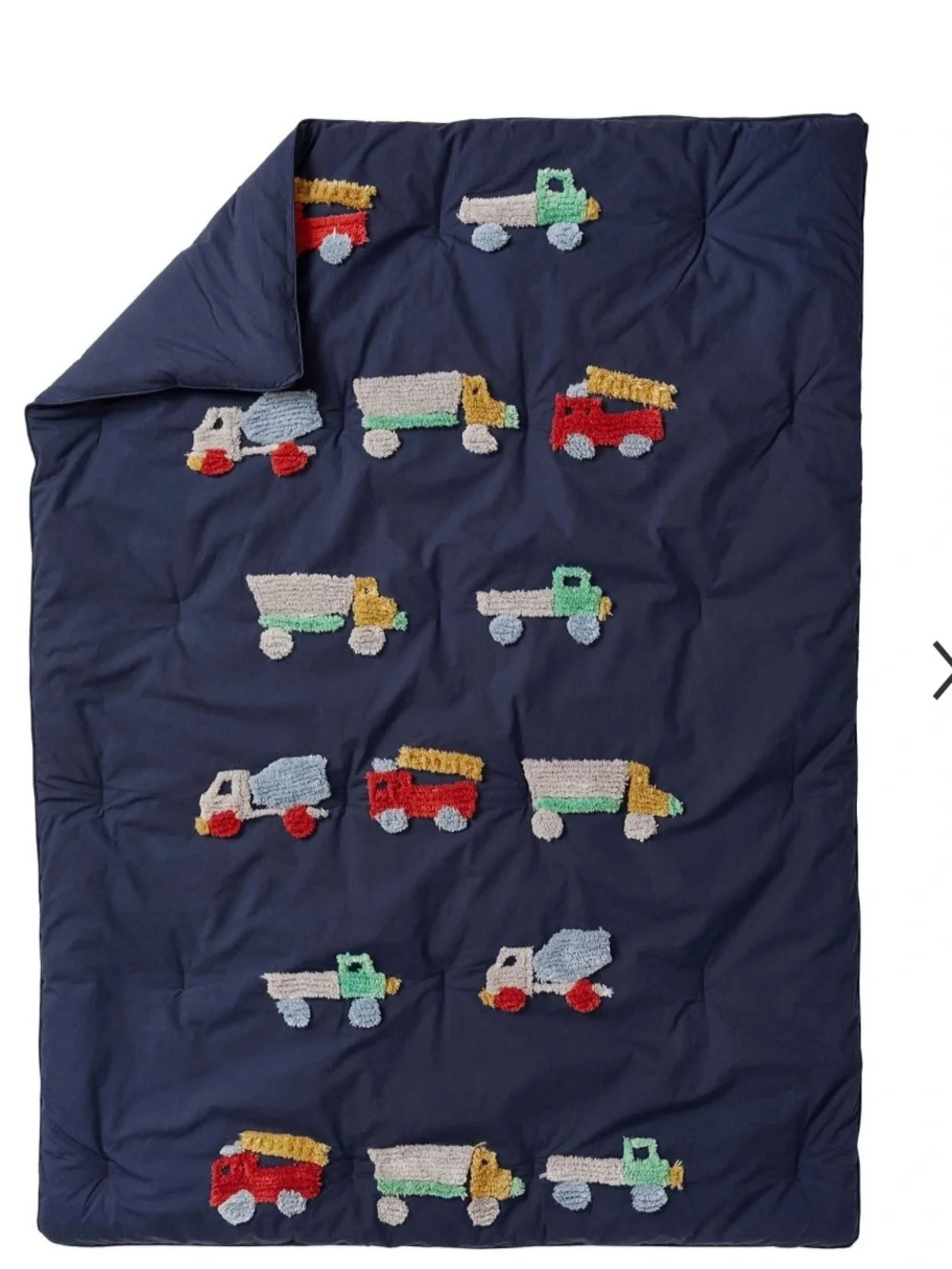 Pottery Barn Candlewick Trucks Toddler Baby Comforter 36